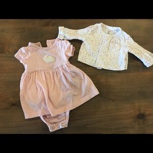 Cute 3 month bunny dress with cardigan- Easter